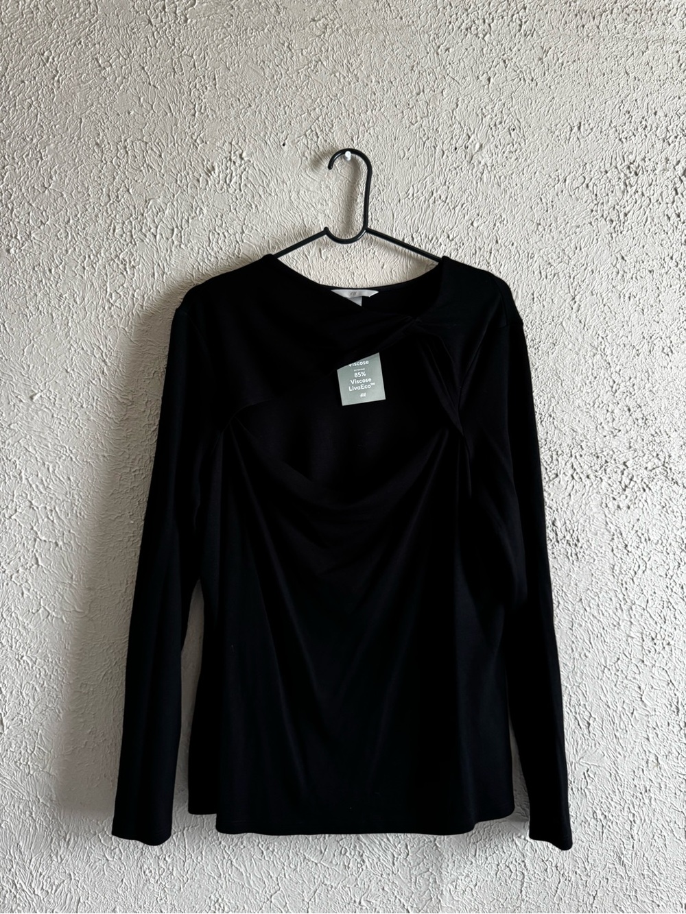 H&M Black Long-Sleeve open front Front Top